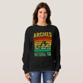 Sweatshirt Parc national des Arches Moab Utah Retro Sunset So (Devant entier)