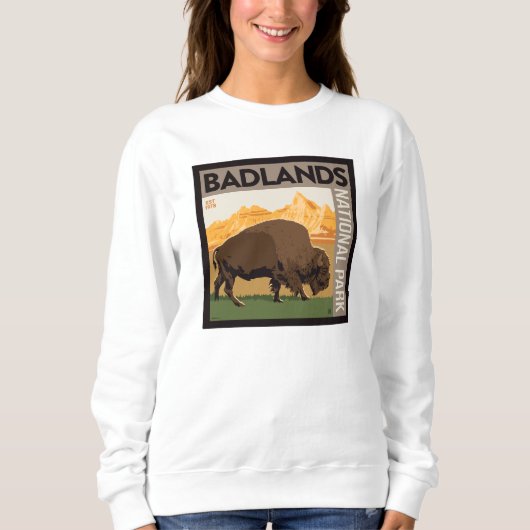 Sweatshirt Parc national des Badlands | Buffalo (Devant)