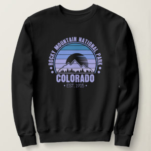 Sweatshirt Parc national des Rocheuses Colorado Retro