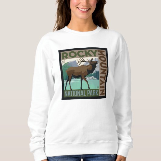 Sweatshirt Parc national des Rocheuses | Elk (Devant)