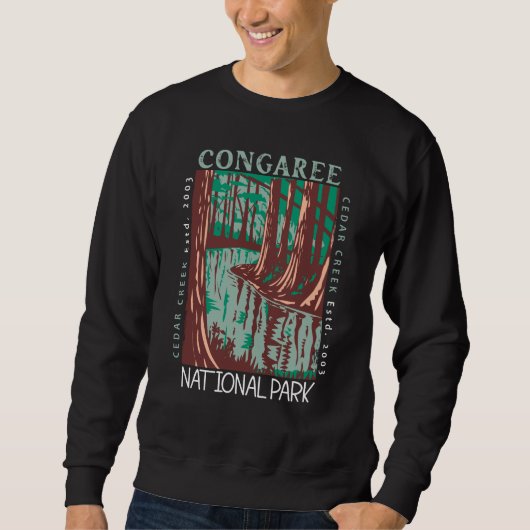 Sweatshirt Parc national du Congaree Cedar Creek Vintage (Devant)