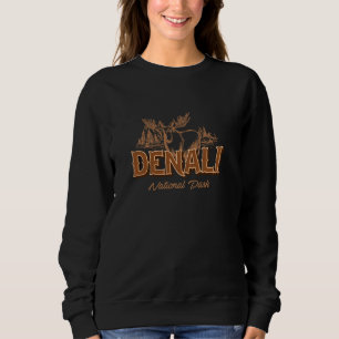 Sweatshirt Parc national du Denali vintage Alaska Randonnée C