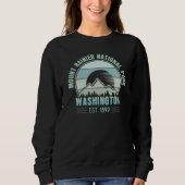 Sweatshirt Parc national du Mont Rainier Washington USA Retro (Devant)