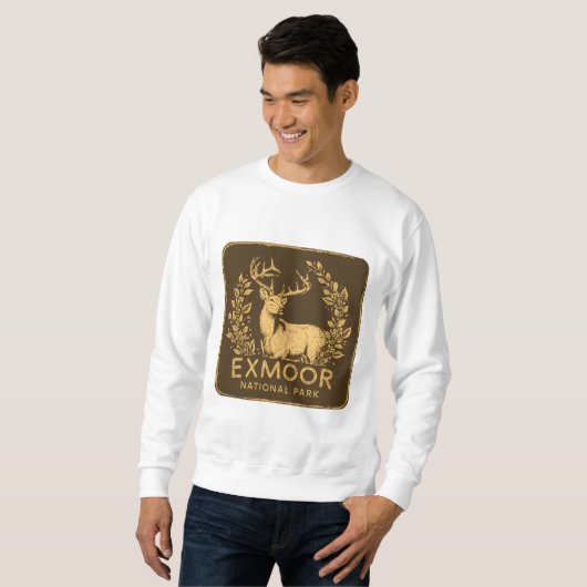 Sweatshirt Parc National Exmoor Beau Cerf (Devant entier)