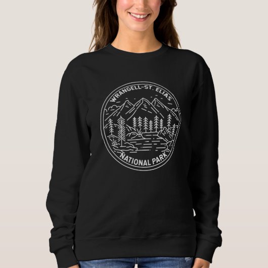Sweatshirt Parc national Wrangell St Elias Alaska Monoline (Devant)