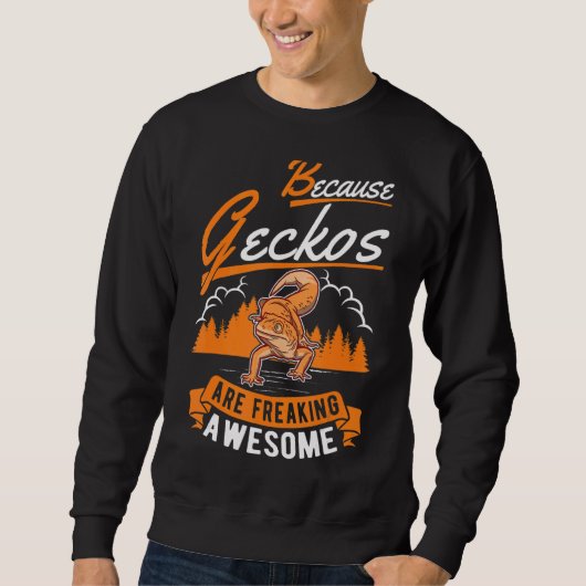 Sweatshirt Parce Que Geckos Frappe Gecko Géant (Devant)