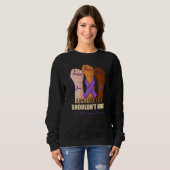 Sweatshirt Parce que l'amour ne devrait pas faire mal Avertis (Devant entier)