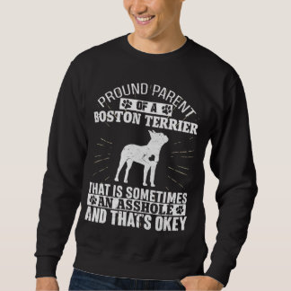Sweatshirt Parent de chien Boston Terrier pour hommes femmes