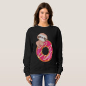 Sweatshirt Paresseux Bébé Sur Beignet (Devant entier)