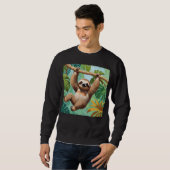 Sweatshirt Paresseux sur un arbre (Devant entier)