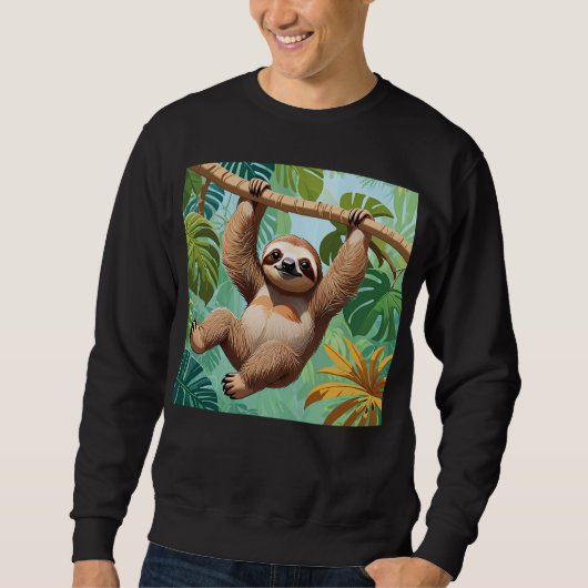 Sweatshirt Paresseux sur un arbre (Devant)