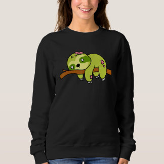 Sweatshirt Paresseux Zombie Graphique d'Halloween d'Animal Mi