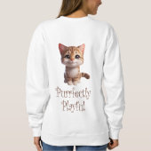 Sweatshirt Parfaitement ludique chat mignon (Dos)