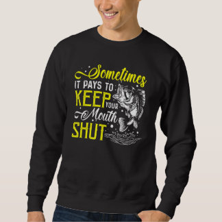 Sweatshirt Parfois Il Paie Garder Bouche Bouche Poisson Pêche