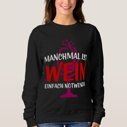 Sweatshirt Parfois, Le Vin Est Juste Nécessaire (Devant)