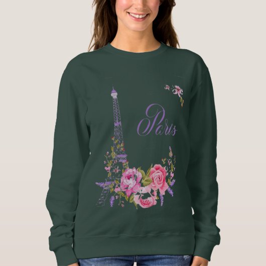 Sweatshirt Paris in Bloom Midnight in Paris Floral Paris Roma (Devant)