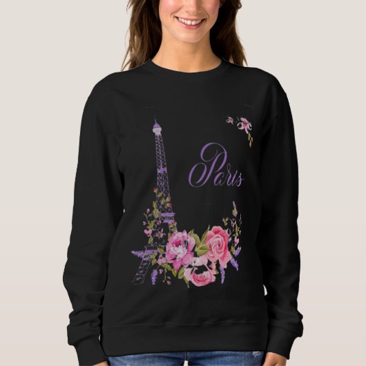 Sweatshirt Paris in Bloom Midnight in Paris Floral Paris Roma (Devant)