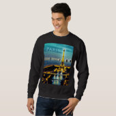Sweatshirt Paris sous un ciel bleu turquoise (Devant entier)