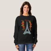 Sweatshirt Paris With Autumn Leaves Eiffel Tower in Fall Fren (Devant entier)
