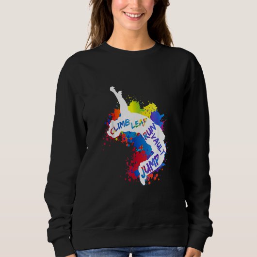 Sweatshirt Parkour City Ninja Free Running Jump Leap Vault At (Devant)