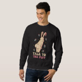 Sweatshirt Parlez Au Lapin De Pâques Du Puff (Devant entier)