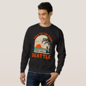 Sweatshirt Parlez Au Sand Seattle Beach Washington Ocean Su (Devant entier)
