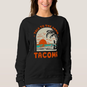Sweatshirt Parlez Au Sand Tacoma Beach Washington Ocean Sum