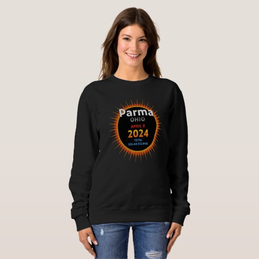 Sweatshirt Parma Ohio OH Total Solar Eclipse 2024  2  Premium (Devant entier)