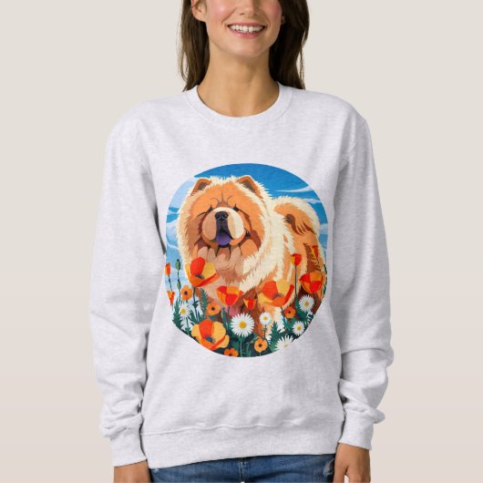 Sweatshirt PARMI LES POPPIES Chow (Devant)