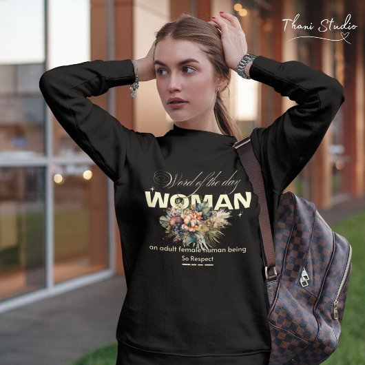 Sweatshirt Parole du jour Femme Fleur Vintage moderne