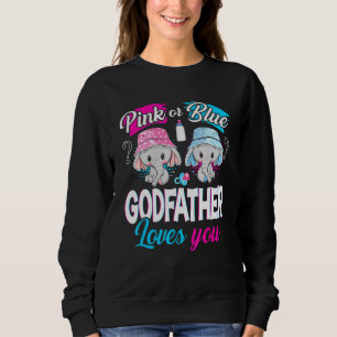 Sweatshirt Parrain Rose Ou Bleu Vous Aime Eléphants Bébé Ge