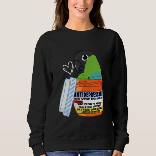Sweatshirt Parrot Antidépresseur Ier Nanday Conure (Devant)