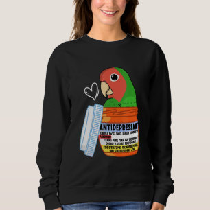 Sweatshirt Parrot antidépresseur mignon I Rosy face vert amou