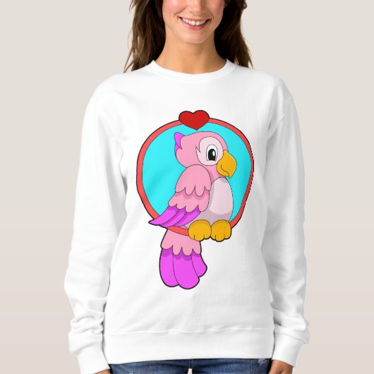 Sweatshirt Parrot au coeur (Devant)