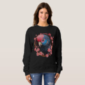 Sweatshirt Parrot Church Blossoms - Art Animal Parrot (Devant entier)