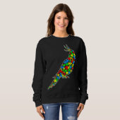 Sweatshirt Parrot Funny Puzzle Animaux Sensibilisation sur l' (Devant entier)