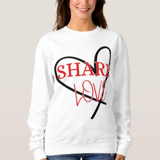 Sweatshirt Partager l'amour Cute Positivity design (Devant)