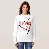 Sweatshirt Partager l'amour Cute Positivity design (Devant entier)
