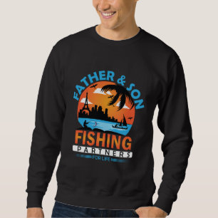 Sweatshirt Partenaires de pêche père et fils pour la vie