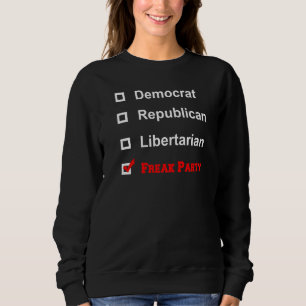 Sweatshirt Parti démocrate-républicain-libertaire Freak