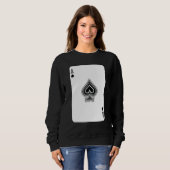 Sweatshirt Partie Ace Of Spades Poker Pro Lucky Player Gagnan (Devant entier)