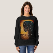 Sweatshirt parties scintillant à cheval (Devant entier)