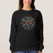 Sweatshirt Parties scintillant Aquarelle Flocon de neige (Devant)