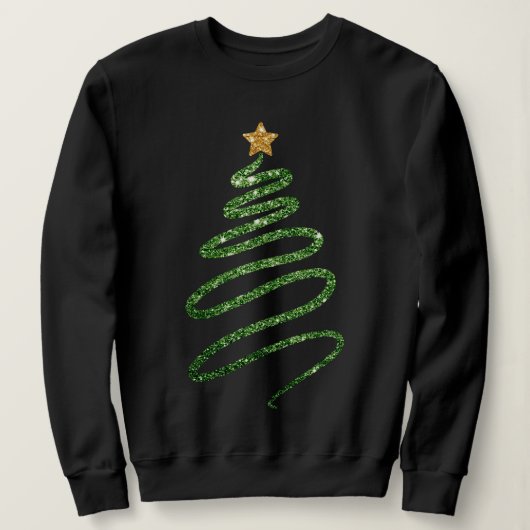 Sweatshirt Parties scintillant festive Arbre de Noël Design C (Design devant)