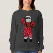 Sweatshirt parties scintillant noir santa claus xmas femmes s (Devant)