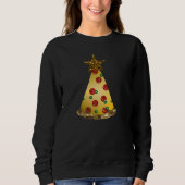 Sweatshirt parties scintillant pizza noël arbre femmes sweats (Devant)
