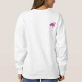 Sweatshirt Parties scintillant rose flamingo - texte personna (Dos)