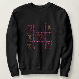 Sweatshirt Parties scintillant Tic Tac Toe Graphique   Valent