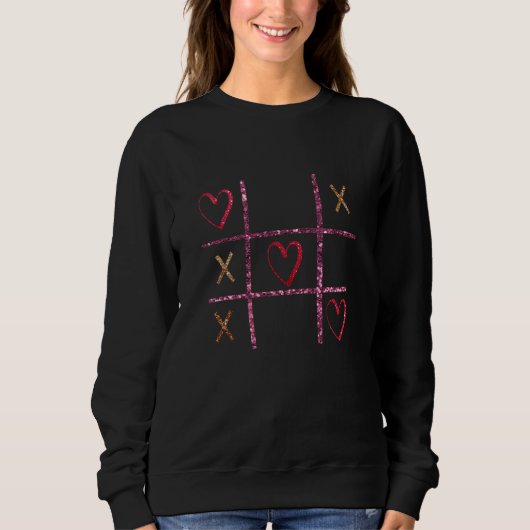 Sweatshirt Parties scintillant Tic Tac Toe Graphique | Valent (Devant)