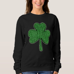 Sweatshirt Parties scintillant verte de la St Patrick-C Shamr